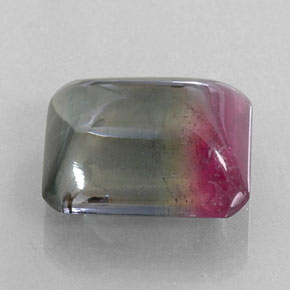 Натуральный двухцветный турмалин 12,38 карата прозрачный, полупрозрачный