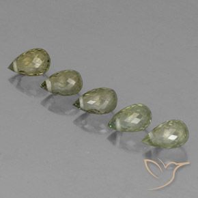 2.18 карата, натуральный Светлый лесной зеленый Турмалин, Бриолет, Чистота VS