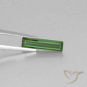 1.36ct Натуральный Средний зеленый Турмалин, Изумрудная огранка, VVS-VS