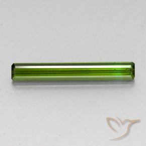 3.08ct Натуральный Темно-зеленый Турмалин, Изумрудная огранка, VS-SI
