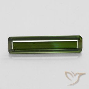 2.55ct Натуральный Темно-зеленый Турмалин, Изумрудная огранка, SI