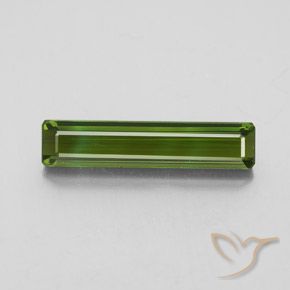 2.44ct Натуральный Темно-зеленый Турмалин, Изумрудная огранка, Чистота VVS