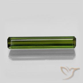 2.70ct Натуральный Травянисто-зелёный Турмалин, Изумрудная огранка, VVS-VS