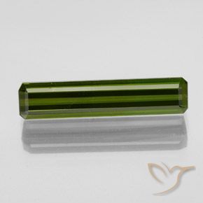 2.08ct Натуральный Темно-зеленый Турмалин, Изумрудная огранка, Чистота VVS