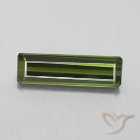 2.37ct Натуральный Травянисто-зелёный Турмалин, Изумрудная огранка, SI