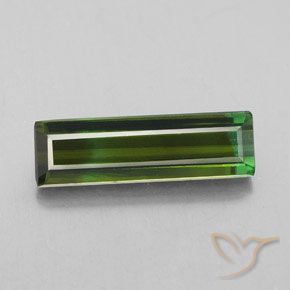 2.92ct Натуральный Травянисто-зелёный Турмалин, Изумрудная огранка, VS-SI