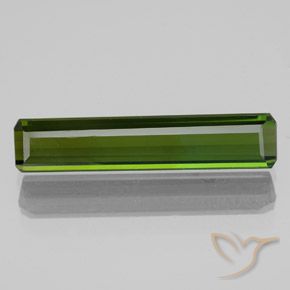 2.40ct Натуральный Темно-зеленый Турмалин, Изумрудная огранка, Чистота VVS