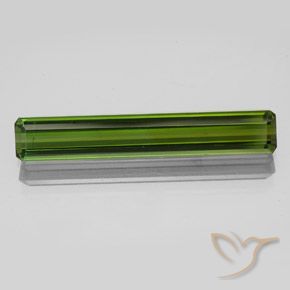 2.47ct Натуральный Травянисто-зелёный Турмалин, Изумрудная огранка, VS-SI