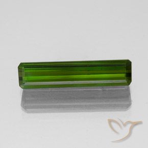 1.47ct Натуральный Травянисто-зелёный Турмалин, Изумрудная огранка, VVS-VS