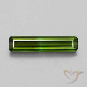 1.20ct Натуральный Темно-зеленый Турмалин, Изумрудная огранка, VS-SI