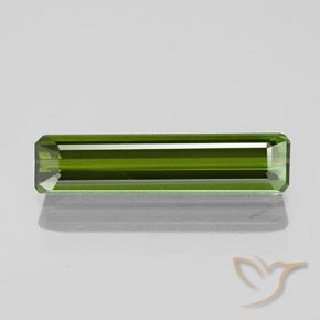 1.30ct Натуральный Темно-зеленый Турмалин, Изумрудная огранка, VS-SI
