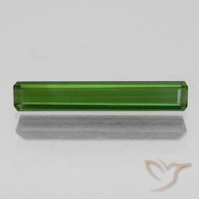 1.37ct Натуральный Темно-зеленый Турмалин, Изумрудная огранка, VVS-VS