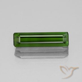 1.47ct Натуральный Темно-зеленый Турмалин, Изумрудная огранка, Чистота VS