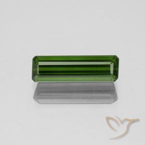1.35ct Натуральный Землисто-зеленый Турмалин, Изумрудная огранка, Чистота VS