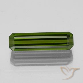 1.34ct Натуральный Темно-зеленый Турмалин, Изумрудная огранка, Чистота VS