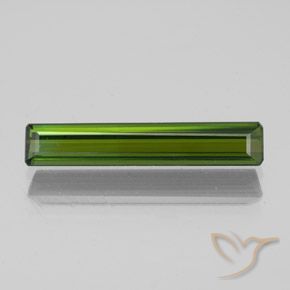 1.47ct Натуральный Темно-зеленый Турмалин, Изумрудная огранка, VVS-VS