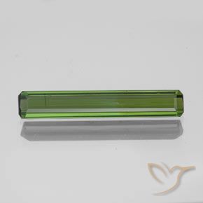 1.47ct Натуральный Травянисто-зелёный Турмалин, Изумрудная огранка, SI