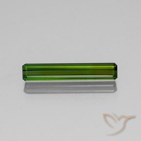 2.82ct Натуральный Травянисто-зелёный Турмалин, Изумрудная огранка, SI