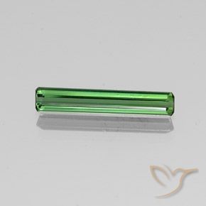 1.38ct Натуральный Средний зеленый Турмалин, Изумрудная огранка, VS-SI