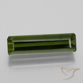 1.38ct Натуральный Землисто-зеленый Турмалин, Изумрудная огранка, VS-SI
