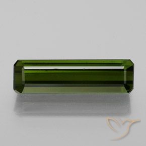1.62ct Натуральный Травянисто-зелёный Турмалин, Изумрудная огранка, Чистота VS