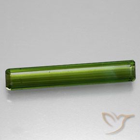 1.40ct Натуральный Темно-зеленый Турмалин, Изумрудная огранка, VVS-VS