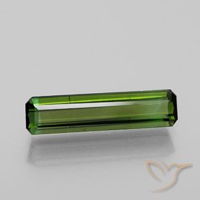 1.29ct Натуральный Землисто-зеленый Турмалин, Изумрудная огранка, VS-SI