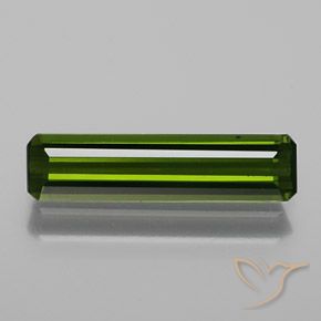 1.29ct Натуральный Темно-зеленый Турмалин, Изумрудная огранка, VS-SI