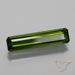 1.29 карата, натуральный Темно-зеленый Турмалин, Октагон / Изумрудная Огранка, VS-SI