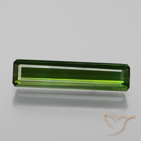 1.47ct Натуральный Темно-зеленый Турмалин, Изумрудная огранка, SI