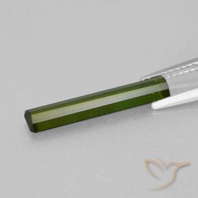 1.84 карата, натуральный Травянисто-зелёный Турмалин, Октагон / Изумрудная Огранка, VVS-VS