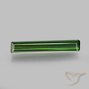 1.45ct Натуральный Средне-темно-зеленый Турмалин, Изумрудная огранка, VVS-VS