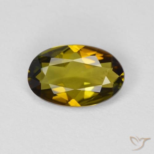 0.74ct Натуральный Среднее золото Турмалин, Овал, Чистота VVS