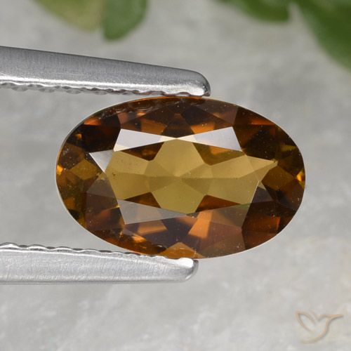 0.82ct Натуральный Золотисто-коричневый Турмалин, Овал, Чистота VVS