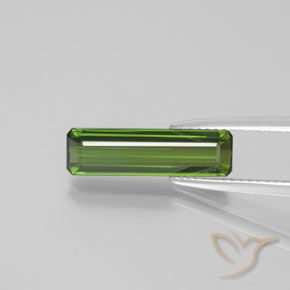2.38ct Натуральный Травянисто-зелёный Турмалин, Изумрудная огранка, Чистота VS