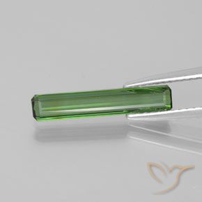 1.15ct Натуральный Средний зеленый Турмалин, Изумрудная огранка, VVS-VS