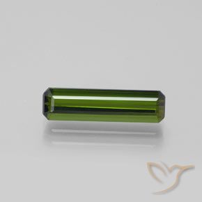 1.52ct Натуральный Темно-зеленый Турмалин, Изумрудная огранка, VVS-VS
