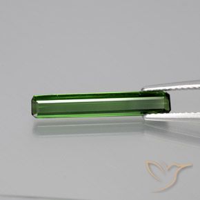 1.67ct Натуральный Темно-зеленый Турмалин, Изумрудная огранка, VVS-VS