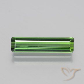 1.58ct Натуральный Травянисто-зелёный Турмалин, Изумрудная огранка, Чистота VS