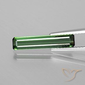 1.50ct Натуральный Прохладный лесной зеленый Турмалин, Изумрудная огранка, Чистота VS