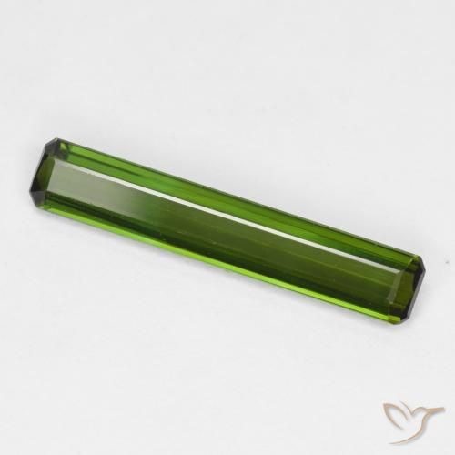 1.26ct Натуральный Средний зеленый Турмалин, Изумрудная огранка, Чистота VVS