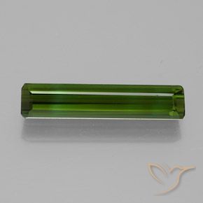 1.51ct Натуральный Темно-зеленый Турмалин, Изумрудная огранка, VVS-VS