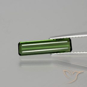 1.15ct Натуральный Травянисто-зелёный Турмалин, Изумрудная огранка, Чистота VS