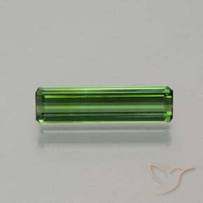 1.17ct Натуральный Травянисто-зелёный Турмалин, Изумрудная огранка, Чистота VS
