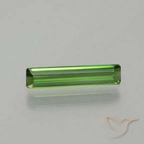 1.01ct Натуральный Травянисто-зелёный Турмалин, Изумрудная огранка, VVS-VS