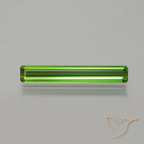 1.24ct Натуральный Средний зеленый Турмалин, Изумрудная огранка, VVS-VS