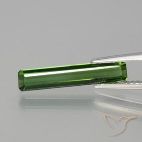 1.45ct Натуральный Темно-зеленый Турмалин, Изумрудная огранка, VVS-VS