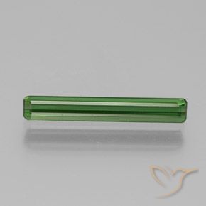 1.08ct Натуральный Средний зеленый Турмалин, Изумрудная огранка, VVS-VS