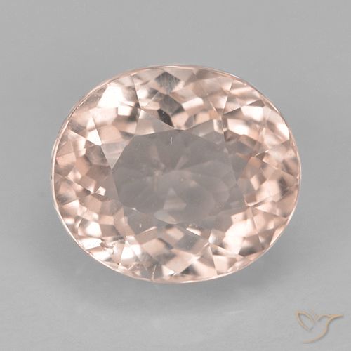 2.19ct Натуральный Оранжево-розовый Турмалин, Овал, Чистота VS