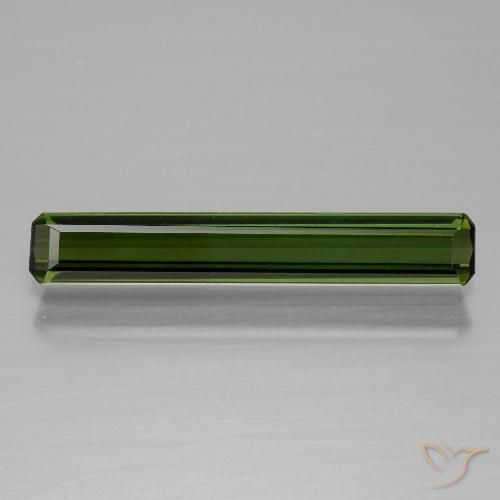 1.08ct Натуральный Травянисто-зелёный Турмалин, Изумрудная огранка, Чистота VVS